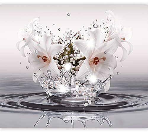 murando - Vlies Fototapete Blumen Lilien 350x256cm Foto Tapete Wohnzimmer Vliestapete XXL Motivtapeten Bildtapete 3d Effekt Wand Dekoration - Optisch Illusion Natur Pflanzenmotiv b-C-0931-a-a