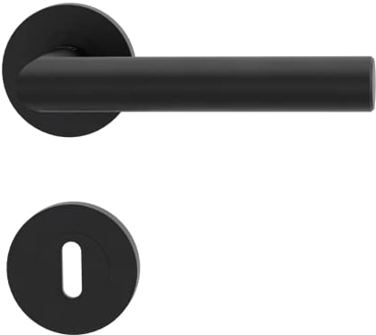 GRIFFWERK Türdrücker / Türbeschlag - LUCIA PROFESSIONAL - Graphitschwarz - BB-Rosettengarnitur