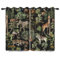 YONGFOTO 140x229cm Tierwelt Verdunkelungsvorhänge Dschungel Wildlife World Elefant Giraffe Wild Safari Grüner Wald für Wohnzimmer Schlafzimmer Fenstervorhänge, 2 Paneele mit Öse
