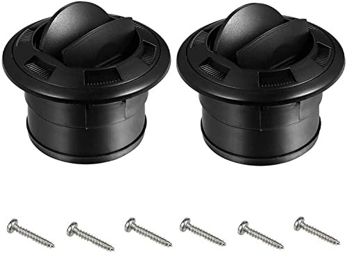 LNJ 2 Stück Standheizung Zubehör Luftauslass - Lüfterheizung Ausstroemer 75mm Abschließbarer Und Drehbarer Warmluftauslass für Auto Bus Wohnmobil Wohnwagen