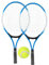 Tennisschläger Kinder, Langlebige Tennisschläger aus Eisenlegierung, Anfänger Übungsschläger mit Ball und Tragetasche für Kinder im Freien, Training, Sport(Blau)