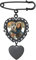 Custom4U Personalisierte Foto Brosche Pin Schwarz Edelstahl Herz Broschen Clip mit Fotogravur Memorial Hochzeit Boutonniere Pin Kit mit Foto Charms für Damen Frauen Mädchen