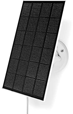 Nedis 3W Solar Panel for Security Camera with DC 5V Outdoor Rechargeable Battery Camera, Solar Panels with USB-C Port, Adjustable Security Mount, IP65 Waterproof, 3m Cable