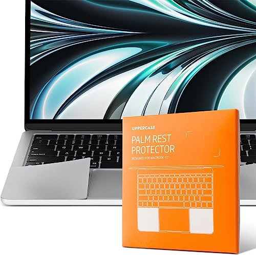 UPPERCASE Premium Palm Rest Protector Skin Cover Set Compatible with 2022 2024 M2 M3-Based MacBook Air 13, A2681 A3113, Silver