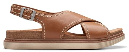 Clarks Arwell Sling, Sandali Donna, Tan Leather, 42 EU