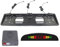 Riloer 12V Reversing Radar, European License Plate Frame with 3 Sensors, ABS Black