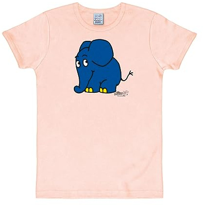 Logoshirt® Die Sendung mit der Maus T-Shirt Damen & Herren | Offiziell lizenziertes Blauer-Elefant-Motiv, 100% Baumwolle, lustiges Cartoon T-Shirt, ideal für Sendung mit der Maus-Fans