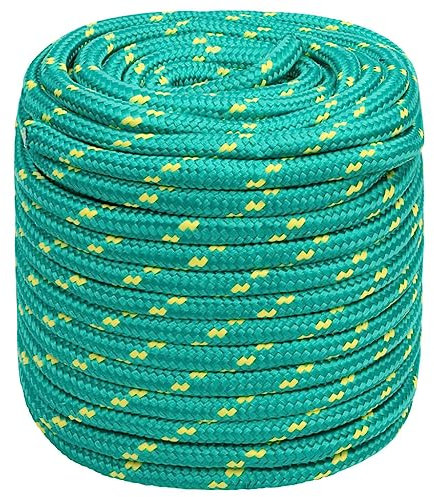 vidaXL Corda Marina Verde 16 mm 50 m in Polipropilene, Corda per Barca, Corda Intrecciata, Corda a Spirale, Corde per Barche, Corda, Corda per Nave