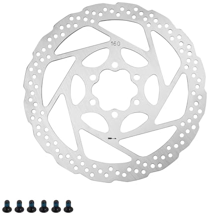 Fahrrad Bremsscheibe, JANDH Scheibenbremse Fahrrad, 1CR13 Edelstahl Bremsscheiben, 160 mm Fahrrad Scheiben Bremsscheibe, Rostfrei und Verschleißfest, Geeignet für Mittenlochabstand 44 mm