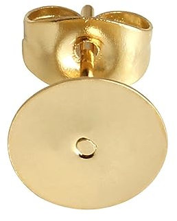 EXCEART 25 Paia Orecchini Ornamentali Perni Per Orecchini Realizzazione Di Orecchini a Bottone Orecchini Post Pastiglia Piatta Oro Orecchino Piatto Orecchini a Cerchio Spillo Il F53