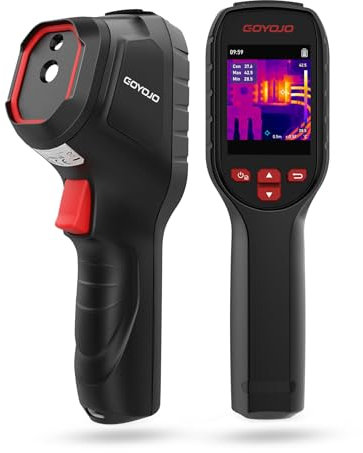 GOYOJO Wärmebildkamera 192x192 IR-Auflösung, Handheld Infrared Camera Thermal Imaging 25 Hz Bildwiederholrate, Handheld Thermokamera mit Laserpointer, -20°C bis 550°C