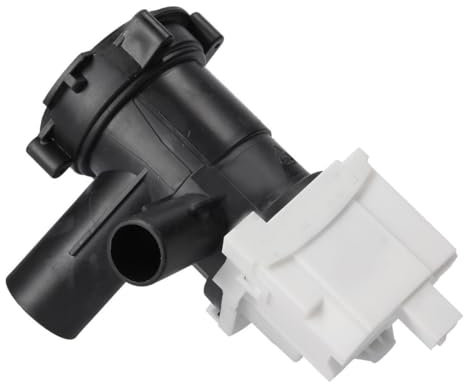 ensipart Ablaufpumpe mit Kopf für Waschmaschine kompatibel mit Bosch 00145347 KEBS 160910023 Entleerungspumpe komplett kompatibel wie smeg 792970278