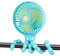 Pram Fan Baby Stroller Fan Clip-On Car Seat Fan Portable Handheld Personal Mini With Flexible Tripod USB Battery Powered Desk Fan for Crib Bike Treadmill Office Outdoor Camping (Blue)