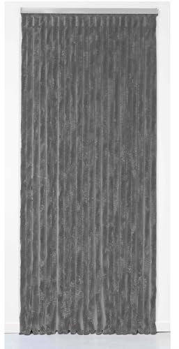 WERKA PRO Rideau Chenille Gris foncé uni 120 x 220 cm
