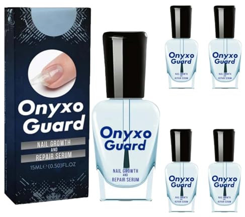 5 1PC Nail Strengthener for Weak Nails, Nail Conditioner for Damaged Nails, Onyxoguard Nail Growth and Repair, Nail Hardener Extra Strong and Growth, Nail Guards for Strength