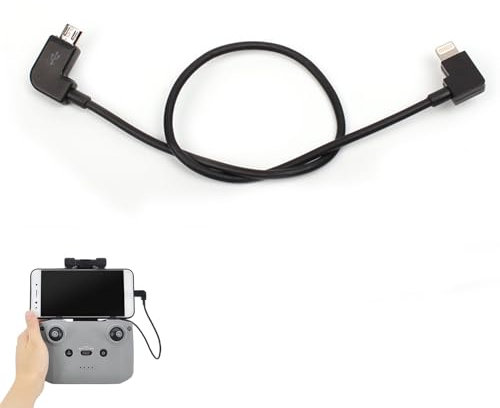 Rakiuty Micro USB Cable,Drone Adapter Cable,Micro USB to iOS Data Cable for Connecting Smartphones/Tablets with Remote Control for DJI Mini SE/Mavic Mini/Pro/Mavic Air/Mavic 2