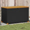 Festnight Polyrattan Garten Kissenbox Wetterfest (Wasserdicht) 110 x 55 x 63 cm, Auflagenbox für draußen mit Verstärktem Deckel und Gasdruckfedern, auch als Tischplatte Geeignet, Schwarz und Braun