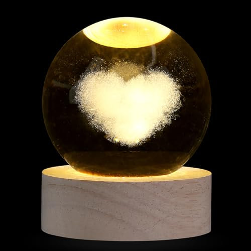 XIANNVXI Crystal Ball Briefbeschwerer Herz Briefbeschwerer