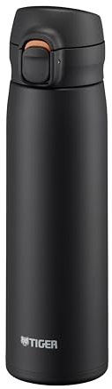 Tiger Bouteille d'eau isotherme en acier inoxydable de 500 ml, garde au chaud ou au froid, bouchon à rabat, 23,5 x 6,6 cm (H x l)