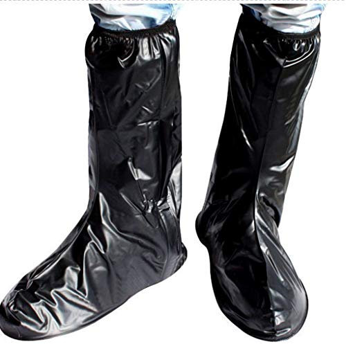 Scarponi da Pioggia Impermeabili Stivali da Pioggia Pieghevoli riutilizzabili da Bici Scarpe Copriscarpe da Moto Nero 1 Paio Robusto e Pratico