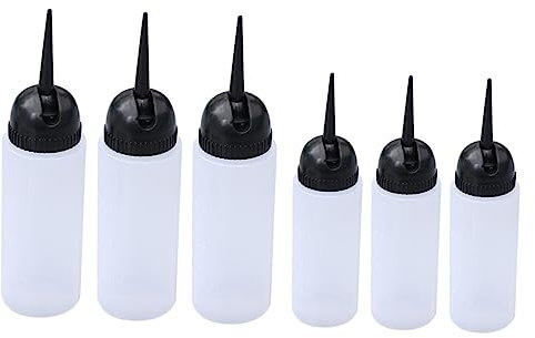 HONMEET 6 Stück Haarfärbeflaschen Plastik-vorratsflasche Spitze Öffnung Behälter Für Haarfarbe Salon-zubehör