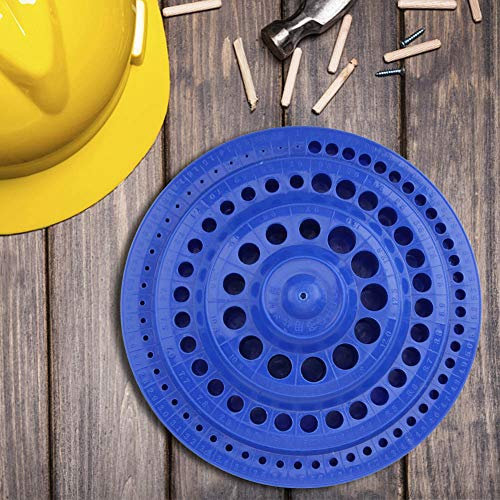 1-13mm Round Shape Hard Plastic Drill Bit Organizer Storage Case Stand 100pcs Hole Bit Empty Drill Bit Storage Box 18 * 18 * 9