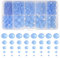 TOAOB 1000pcs Perles en Verre à Facettes de Cristal Bleu Clair Rondes 2mm 4mm 6mm 8mm 10mm en Vrac Crystal Beads pour Fabrication de Bijoux DIY Bracelets Colliers Artisanat