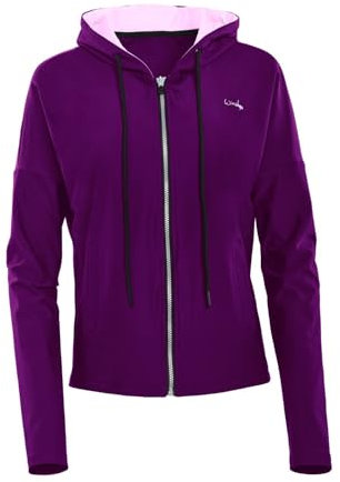 Winshape Damen Functional Comfort Tone Jacket J008c Traingsjacke, Dark-Plum-Lavender-Rose, XL EU