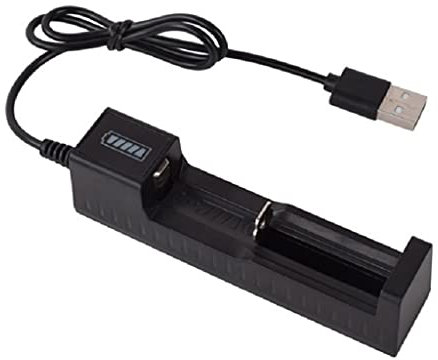 JSGHGDF Intelligenter USB-Akku mit 1 Steckplatz für 18650 14500 1634 wiederaufladbare Batterien