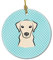 Schachbrett Blau Gelb Labrador Weihnachtsschmuck Weihnachten Deko Mit Schnur Weihnachtsbaumschmuck Keramik Weihnachtsanhänger