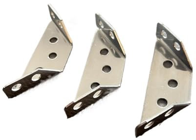 10 Sets Edelstahl-Eckverbinder, rechtwinklige, verdickte Halterungen, Laminat, Möbel, Schrankbeschläge