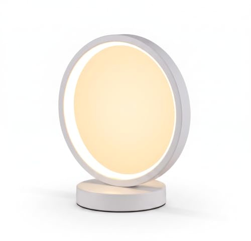 SENECESLI Kleine Nachttischlampe für Schlafzimmer, Nachttischlampen mit USB Netzkabel, LED Tischlampe Im Modernen Stil für Wohnzimmer, Schreibtisch, Lesen für Kinder, Energieeffizient