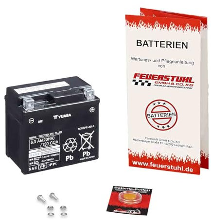 Batterie für Yamaha YZF-R1 M, 2017-2019 (RN49) YUASA, wartungsfrei, einbaufertig (inkl. 7,50€ Pfand) Erstausrüsterqualität