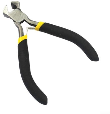 Pinze a becco piatto piegato per la creazione di gioielli, manico ergonomico per comfort e controllo (B)