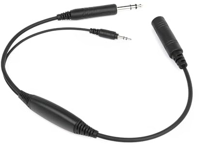Wirenest Aviation Headset Audio Recording 3,5 mm Adapter – Inline-Pilot-Audio-Recorder-Kabel für GA-Headset (PJ-068), Aufnahme von Cockpit und ATC-Audio auf Kamera oder externen Recorder
