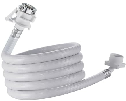 LOORGVEL Tubo Alimentazione Acqua Lavatrice Resistente Acciaio Antiesplosione per Lavaggio Automatico con Protezione Perdite 25M