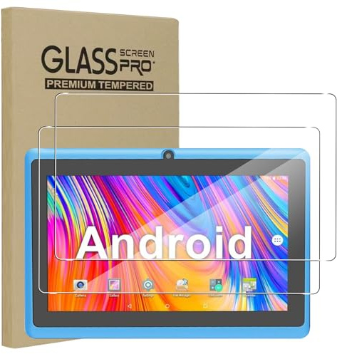 NUCNOK 2 Pièces Verre Trempé pour Haehne Q88 Tablette (7 Pouces),HD Film Protection Écran,9H Dureté,Anti-Rayure,Sans Bulles,Ultra Clair