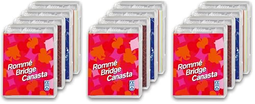 Ravensburger 27075 - Rommé Bridge Canasta, Kartenspiel-Klassiker, Verschiedene Designs (Packung mit 3)