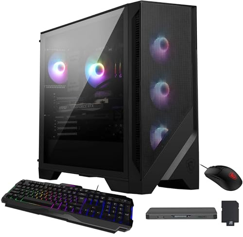msi Codex R2 AI Gaming Desktop, Intel Core Ultra 7 265, NVIDIA GeForce RTX 5060 Ti 8GB GDDR7, 32GB DDR5, 2TB SSD, Air Cooling, Wi-Fi 6E, Tastiera e Mouse, Windows 11, Nero, 1TB Docking Station Set