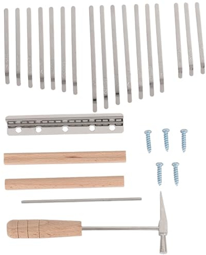 Blmirror 17Keys Kalimba DIY Kit Thum Piano Ersatzteile mit Keys Bridge Tuning Hammer Kit Kalimba ZubehöR