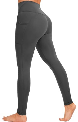 CAMBIVO Sport Leggings Damen High Waist Camouflage, Golfhosen Sport Leggins Damen Lang mit Handytasche, Sporthose Yogahose Atmungsaktiv & Blickdicht für Fitness, Yoga, Training, Casual