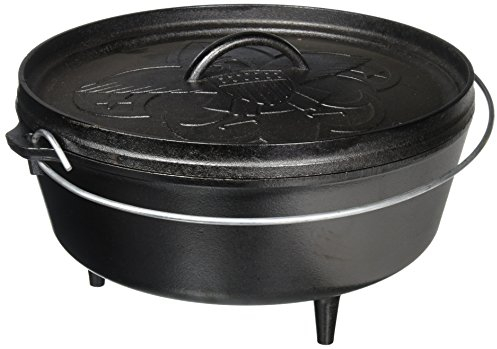 Lodge L12CO3BS Boy Scouts of America - Horno holandés de hierro fundido, pre-sazonado, 6 cuartos, color negro
