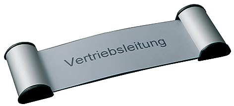 FRANKEN Türschild Clip, 180 x 60 mm, Aluminium, silber, BS0601