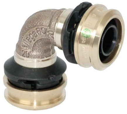 Viega Raxofix Winkelkupplung, 90 Grad, 32 mm, Modell 5316, Rotguss