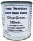 1 x 250ml Satin Olive/Dark Green Heat Resistant Wall Paint. Wood Burner Stove Alcove. Brick, Concrete, Plaster, Cement Board, Rendering, Metal, Timber etc.