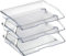 Acrimet Facility 3 Ebenen Briefablage Seiteneinschub, Letter Tray/A4, Desktop Datei Organizer, Kunststoff (Kristall Transparent)