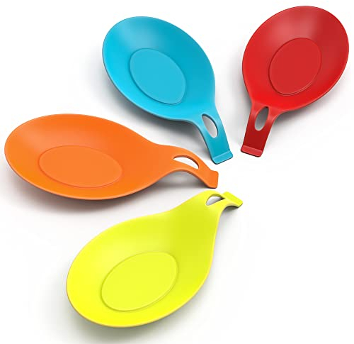 ORBLUE Repose cuillère en silicone, lot de quatre coloré