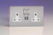 Varilight XDS5U2SWS 13A Socket 2G With USB White Brushed Steel