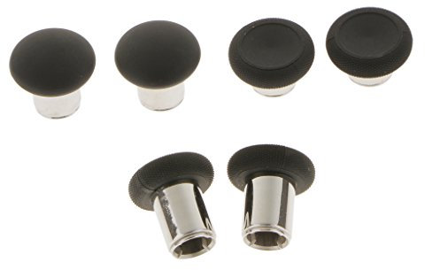 6pcs Botón Tapa Cubierta de Palillo del Pulgar para Xbox One Elite Gamepad Controlador Color Negro