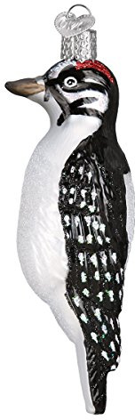Old World Christmas Hairy Woodpecker Glass Blown Ornaments for Christmas Tree